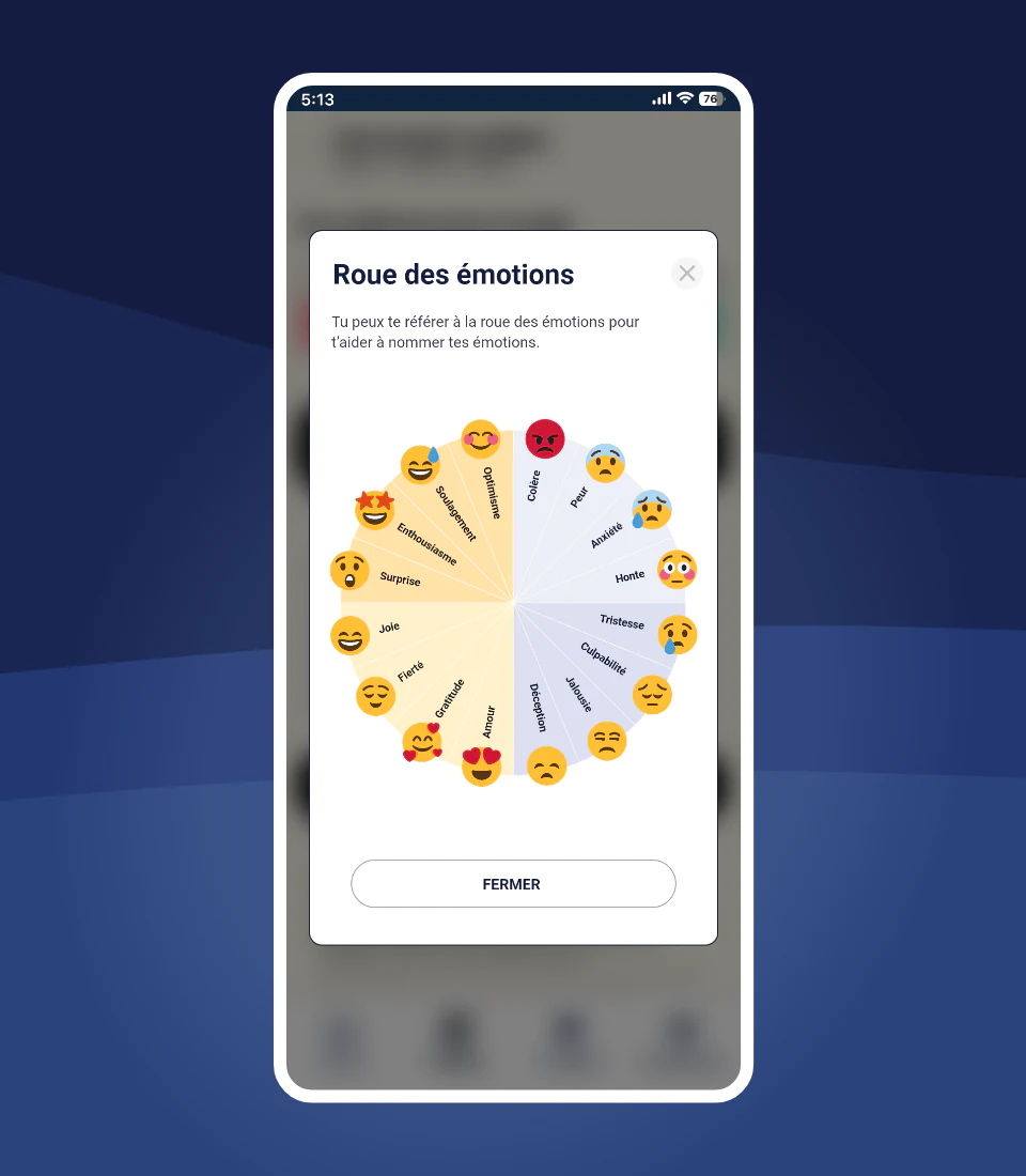 Roue des émotions